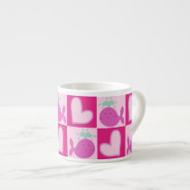 Pink Whale Heart Pattern mugs