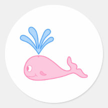 Pink Whale. Stickers