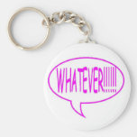 Pink Whatever Speech Bubble Keychain