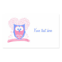 Pink Whimsical Cute Owl Custom stickers stickers