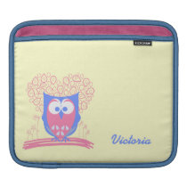 Pink Whimsical Cute Owl iPad sleeve ipad sleeves