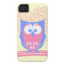 Pink Whimsical Cute Owl iPhone 4 4s case casemate cases