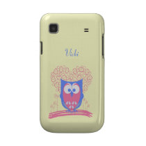 Pink Whimsical Cute Owl Samsung Galaxy S Case casemate cases