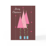 Pink Whimsical Trees Greeting Card