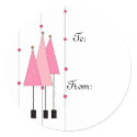 Pink Whimsical Trees stickers