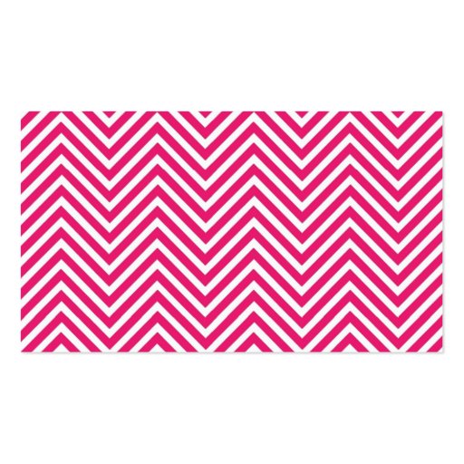 Pink, White, and Silver Chevron Business Card (back side)