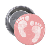 Pink/White Baby Footprints