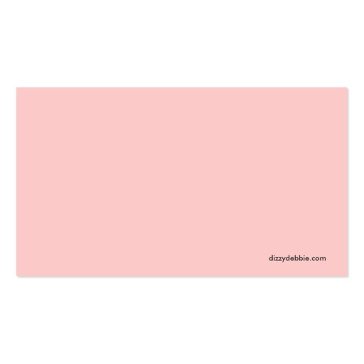 Pink, White, & Black Play Date Card Business Card (back side)