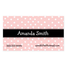 Pink, White, & Black Play Date Card Business Card
