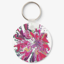 PINK & WHITE by SHARON SHARPE keychains