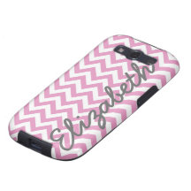 Pink White Chevron Pattern Samsung Galaxy S3 Cases