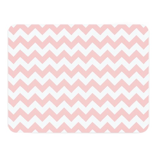 Pink White Chevron Stroller Thank You Note Cards Announcements