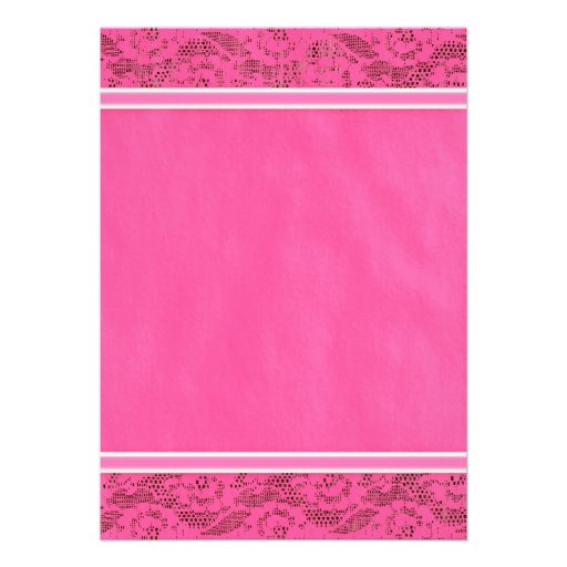 Pink & White Country Lace Wedding Invitations