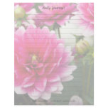 Pink &amp; White Dahlia Letterhead Design