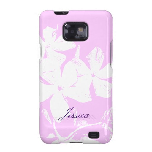 Pink & White Floral Personalized Samsung Galaxy Ca Samsung Galaxy S Cases