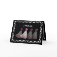 PINK & WHITE Gowns & Lace - Be My Bridesmaid card