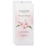 Pink & White Lilies Wedding Announcement