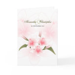 Pink & White Lilies Wedding Invitation Announcemen Greeting Cards