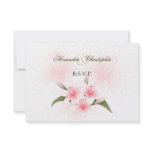 Pink & White Lilies Wedding RSVP