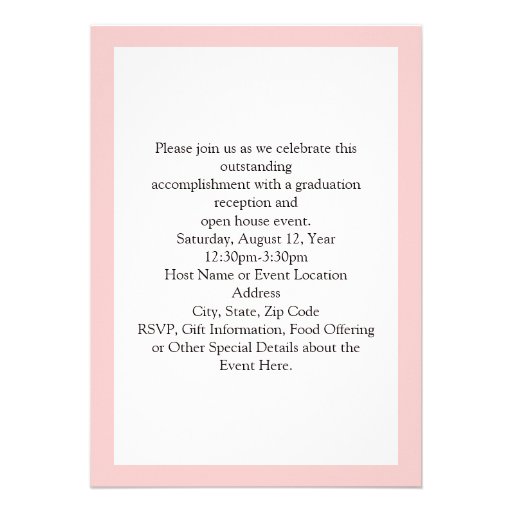 Pink/White Nursing School PGraduation Announcement