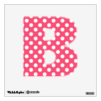Pink Polka Dot Letter Wall Decals Wall Stickers Zazzle