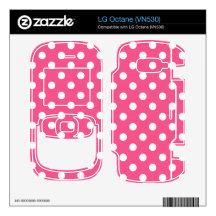 Pink white polka dots LG octane skin