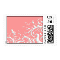 Pink & White Postage Stamp