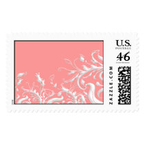 Pink & White Postage Stamp