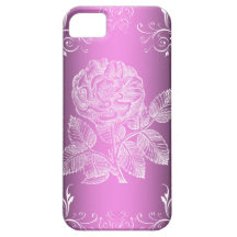Pink White Rose iPhone 5 Case