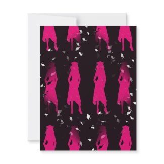 Pink & White 

Silhouettes Graduation Party Invite invitation