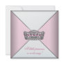 Pink White Tiara Princess Baby Girl Shower Invitation Pink White Tiara Princess Baby Girl Shower Invitation