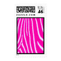 Pink & White Zebra Print postage by BrattiGrl Pink & White Zebra Print postage