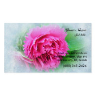 pink wild rose flowers business card templates
