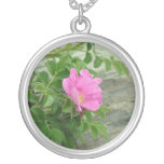 Pink Wild Rose Necklace necklaces