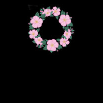 Pink Wild Rose Wreath t-shirts