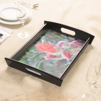 Pink Wildflower Buds Serving Tray