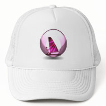 Pink Windsurf Designs Baseball Hat