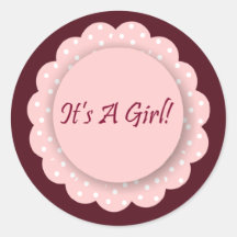 Pink & Wine Baby Stickers