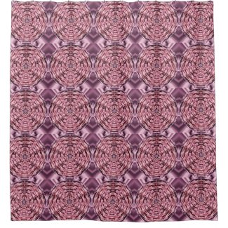 Pink Wine Purple Satin Mandala Shower Curtain