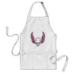 pink winged skull aprons