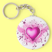 Pink Wings keychains