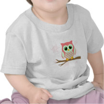 Pink winter owl t-shirts