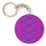 pink with blue lace key chain