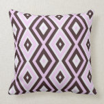 Pink With Brown Diamond American MoJo Pillow