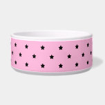 Pink with little black stars. dog water bowls