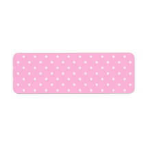 Pink with little white stars. Custom Custom Return Address Label