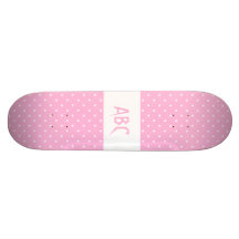 Pink with little white stars. skateboard