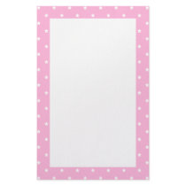 Pink with little white stars. stationery