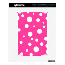 Pink with White Polka Dots Customizable Design Decal For The NOOK