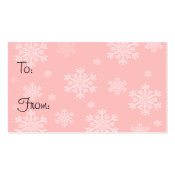 Pink with White Snowflakes - Holiday Gift Tags profilecard